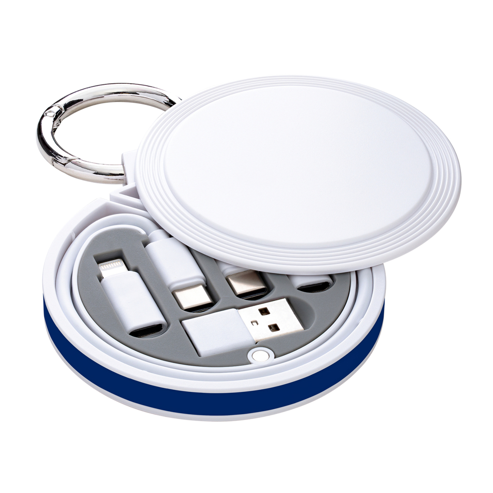 6-in-1 Ladekabel REEVES-myCONVERTICS - dunkelblau, weiß