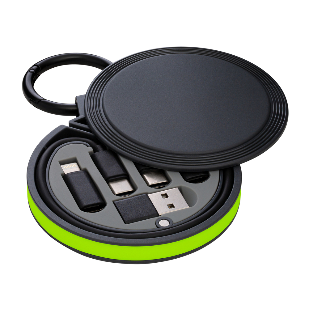 6-in-1 Ladekabel REEVES-myCONVERTICS - hellgrün, schwarz