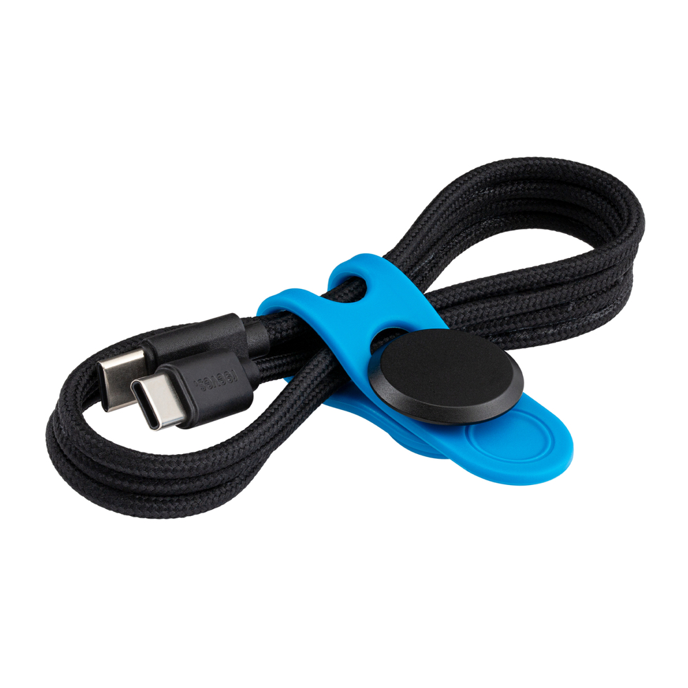 USB-C Kabel mit Kabelbinder REEVES-CONVERTICS TIE - schwarz, cyan / cyan