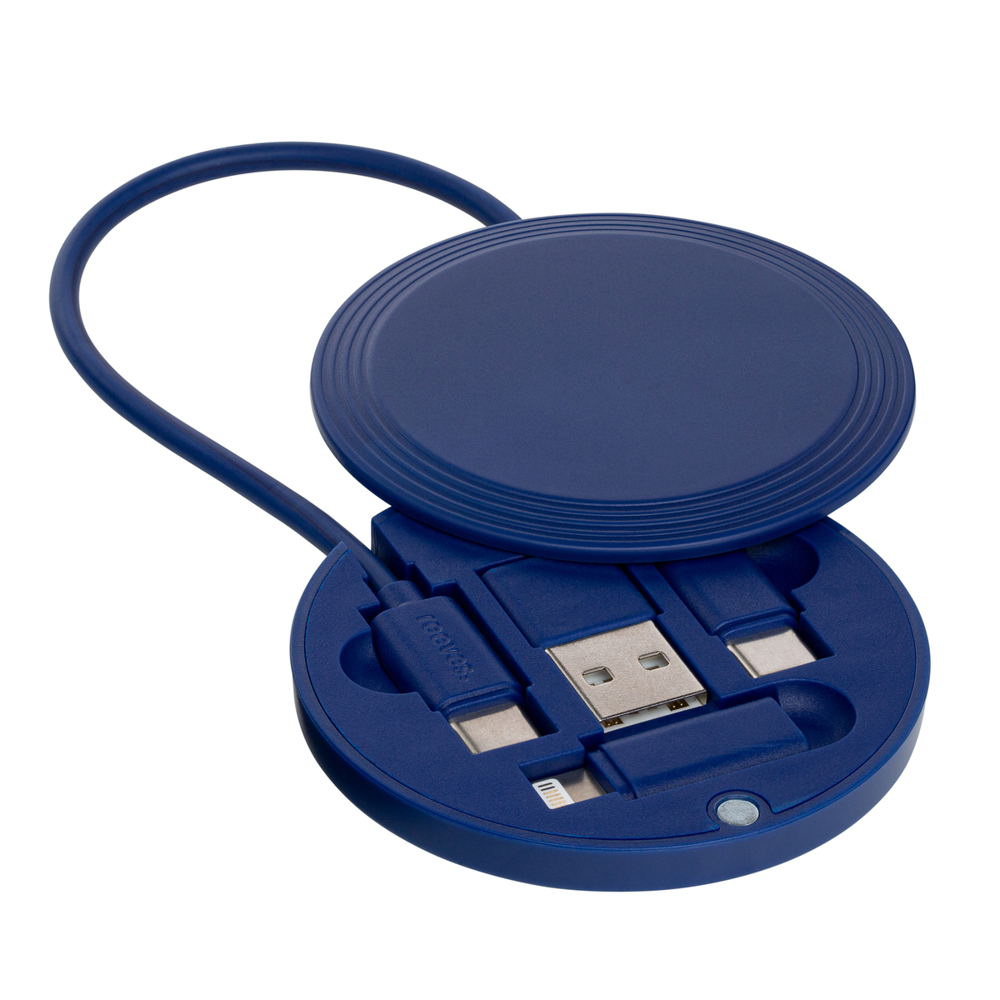 4-in-1 Ladekabel REEVES-CONVERTICS COLOR - dunkelblau / dunkelblau